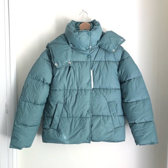 J. Crew Size XS Blue Primaloft Puffer Hooded Coat - Picture 1 of 6